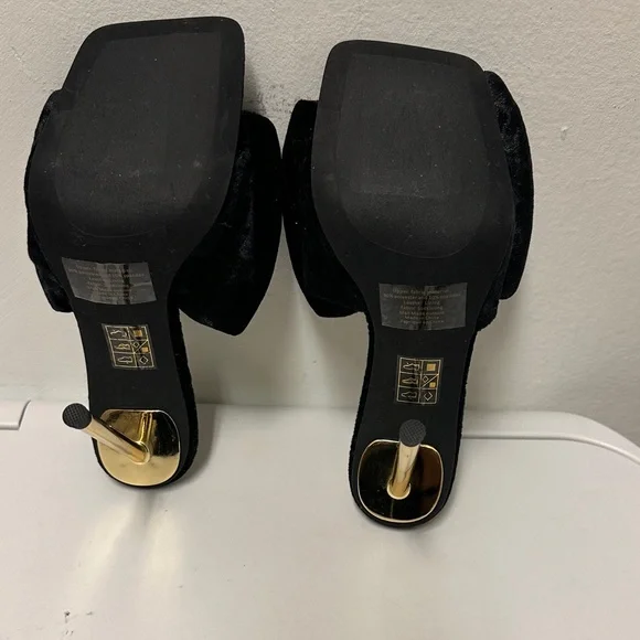 Jeffrey Campbell Bow Down Black Velvet Mules , Very Stylish and Beautiful - Picture 4 of 9